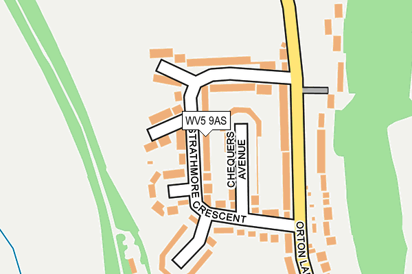 WV5 9AS map - OS OpenMap – Local (Ordnance Survey)