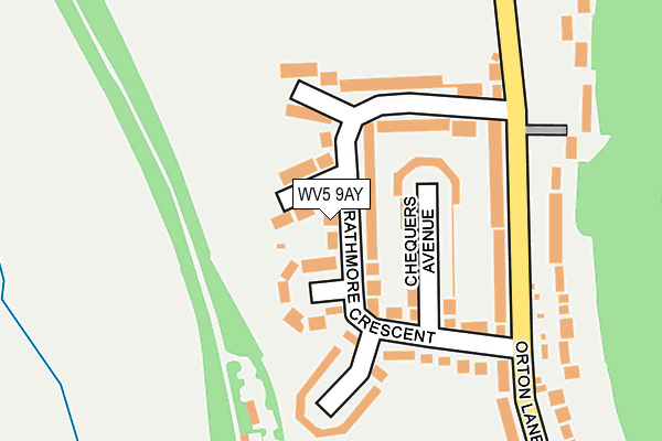 WV5 9AY map - OS OpenMap – Local (Ordnance Survey)