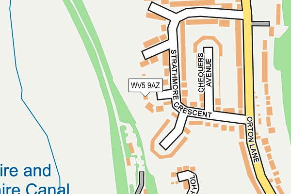 WV5 9AZ map - OS OpenMap – Local (Ordnance Survey)