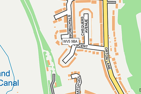 WV5 9BA map - OS OpenMap – Local (Ordnance Survey)
