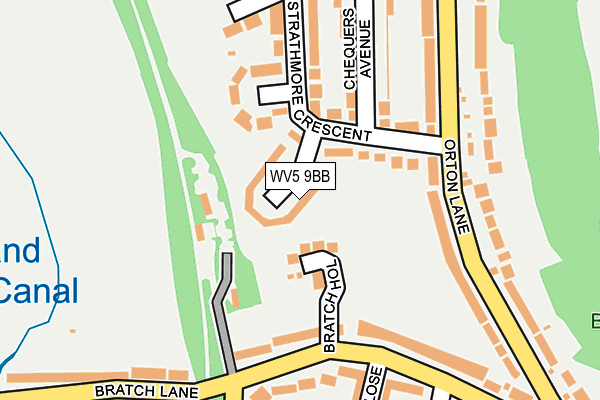 WV5 9BB map - OS OpenMap – Local (Ordnance Survey)