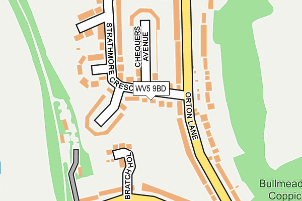 WV5 9BD map - OS OpenMap – Local (Ordnance Survey)