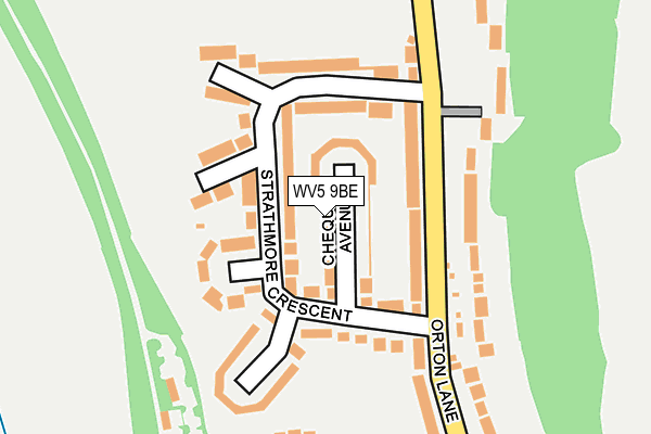 WV5 9BE map - OS OpenMap – Local (Ordnance Survey)