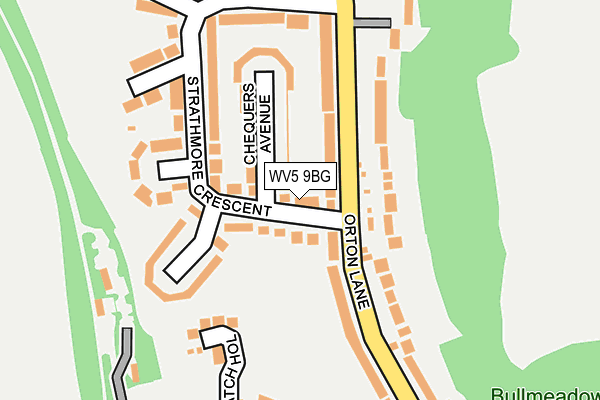 WV5 9BG map - OS OpenMap – Local (Ordnance Survey)