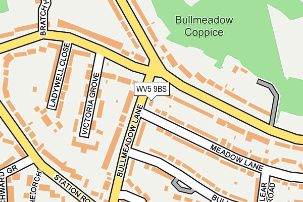 WV5 9BS map - OS OpenMap – Local (Ordnance Survey)