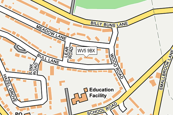 WV5 9BX map - OS OpenMap – Local (Ordnance Survey)