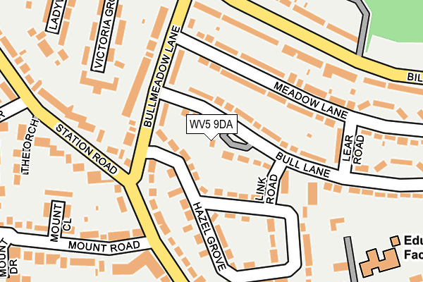 WV5 9DA map - OS OpenMap – Local (Ordnance Survey)