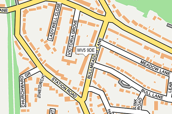 WV5 9DE map - OS OpenMap – Local (Ordnance Survey)