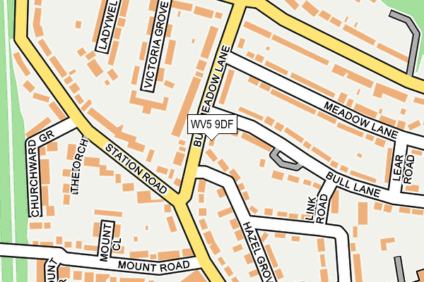WV5 9DF map - OS OpenMap – Local (Ordnance Survey)