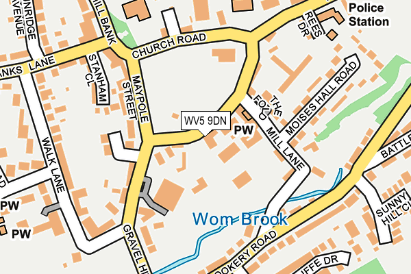 WV5 9DN map - OS OpenMap – Local (Ordnance Survey)
