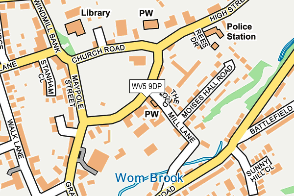 Map of COURTYARD WOMBOURNE LIMITED at local scale