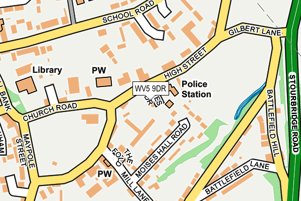 WV5 9DR map - OS OpenMap – Local (Ordnance Survey)