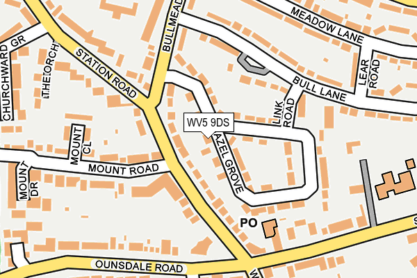 WV5 9DS map - OS OpenMap – Local (Ordnance Survey)