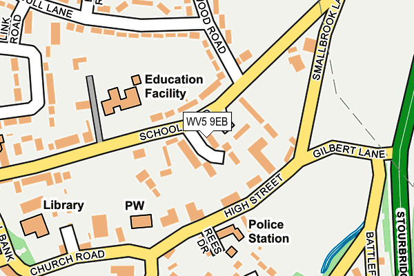 WV5 9EB map - OS OpenMap – Local (Ordnance Survey)