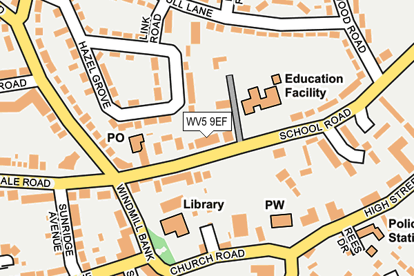 WV5 9EF map - OS OpenMap – Local (Ordnance Survey)