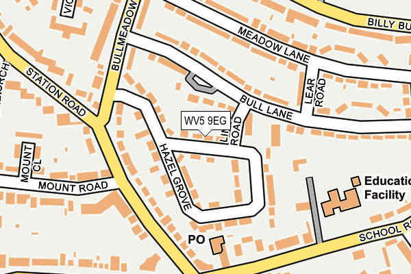 WV5 9EG map - OS OpenMap – Local (Ordnance Survey)