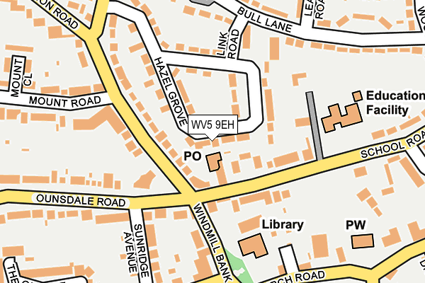 WV5 9EH map - OS OpenMap – Local (Ordnance Survey)