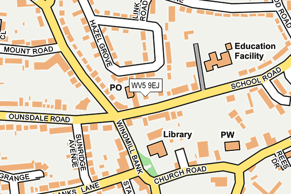 WV5 9EJ map - OS OpenMap – Local (Ordnance Survey)