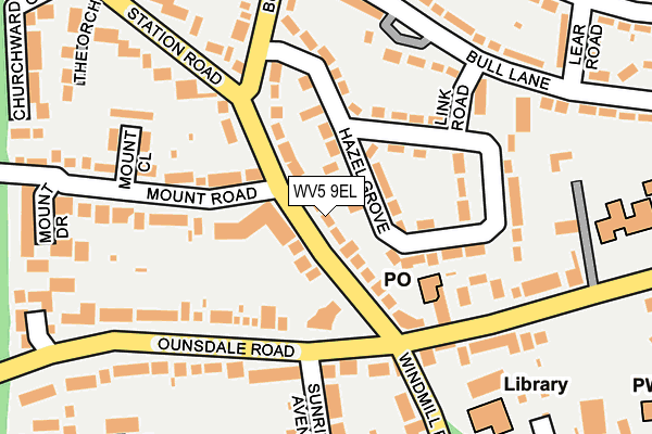 WV5 9EL map - OS OpenMap – Local (Ordnance Survey)