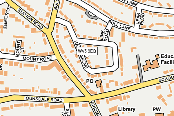WV5 9EQ map - OS OpenMap – Local (Ordnance Survey)