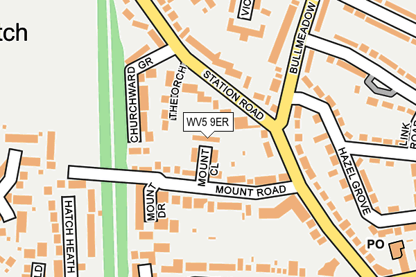 WV5 9ER map - OS OpenMap – Local (Ordnance Survey)