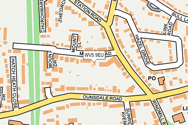 WV5 9EU map - OS OpenMap – Local (Ordnance Survey)