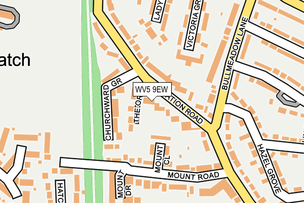 WV5 9EW map - OS OpenMap – Local (Ordnance Survey)