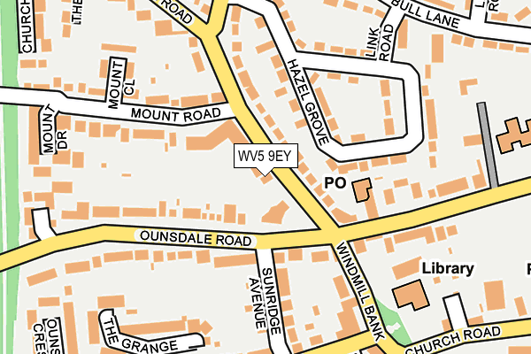 WV5 9EY map - OS OpenMap – Local (Ordnance Survey)