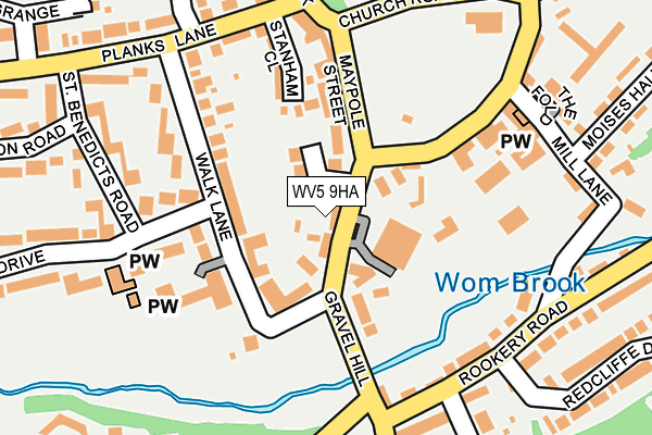 WV5 9HA map - OS OpenMap – Local (Ordnance Survey)