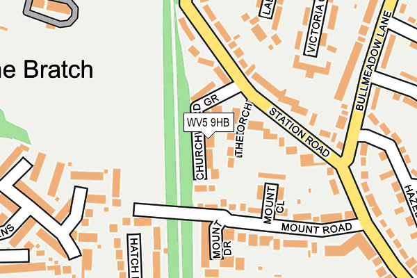 WV5 9HB map - OS OpenMap – Local (Ordnance Survey)