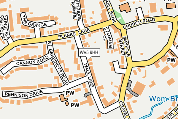 WV5 9HH map - OS OpenMap – Local (Ordnance Survey)