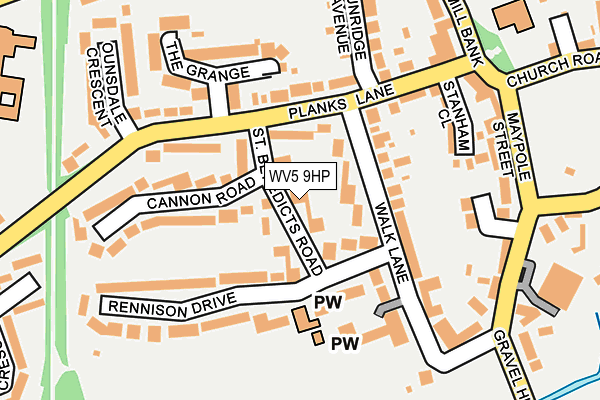 WV5 9HP map - OS OpenMap – Local (Ordnance Survey)