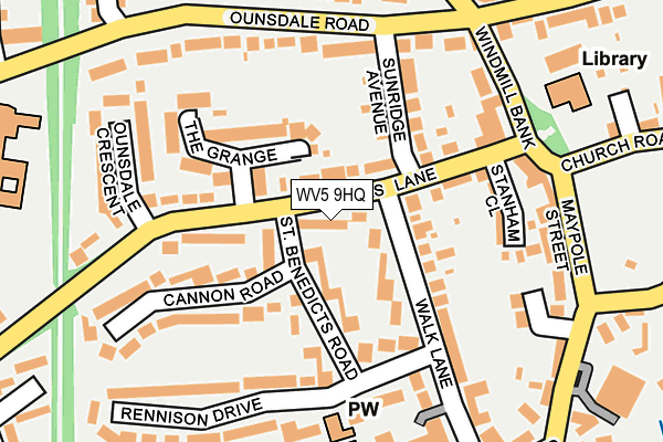 WV5 9HQ map - OS OpenMap – Local (Ordnance Survey)