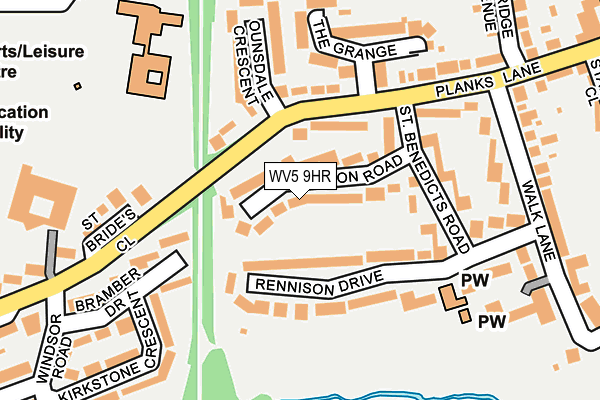 WV5 9HR map - OS OpenMap – Local (Ordnance Survey)