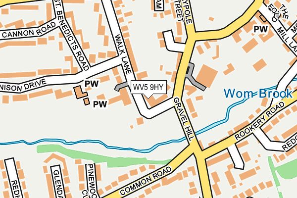 WV5 9HY map - OS OpenMap – Local (Ordnance Survey)