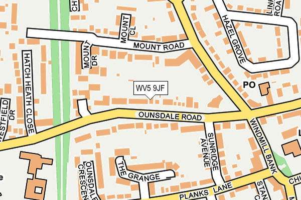 WV5 9JF map - OS OpenMap – Local (Ordnance Survey)