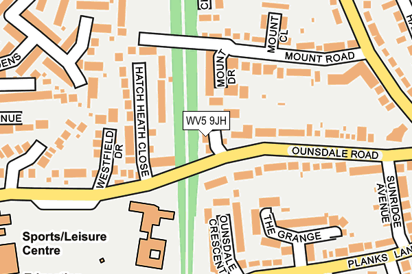 WV5 9JH map - OS OpenMap – Local (Ordnance Survey)