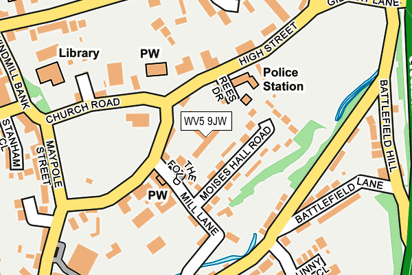 WV5 9JW map - OS OpenMap – Local (Ordnance Survey)