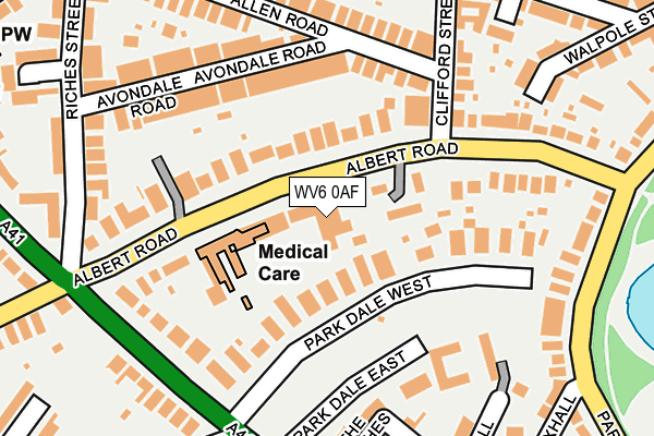 WV6 0AF map - OS OpenMap – Local (Ordnance Survey)
