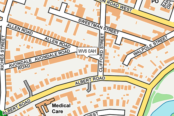 WV6 0AH map - OS OpenMap – Local (Ordnance Survey)
