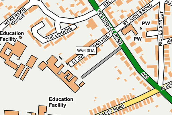 WV6 0DA map - OS OpenMap – Local (Ordnance Survey)