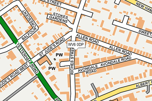 WV6 0DP map - OS OpenMap – Local (Ordnance Survey)