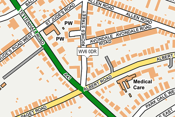 WV6 0DR map - OS OpenMap – Local (Ordnance Survey)