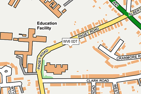 WV6 0DT map - OS OpenMap – Local (Ordnance Survey)