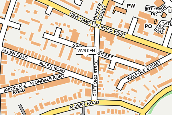 WV6 0EN map - OS OpenMap – Local (Ordnance Survey)