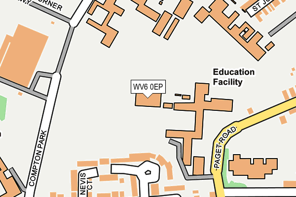 WV6 0EP map - OS OpenMap – Local (Ordnance Survey)