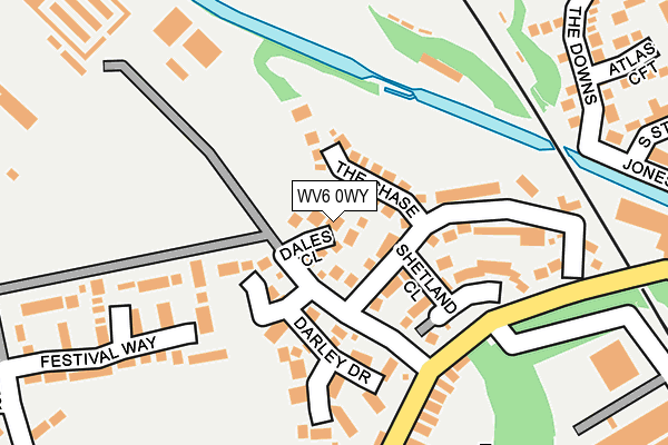 WV6 0WY map - OS OpenMap – Local (Ordnance Survey)