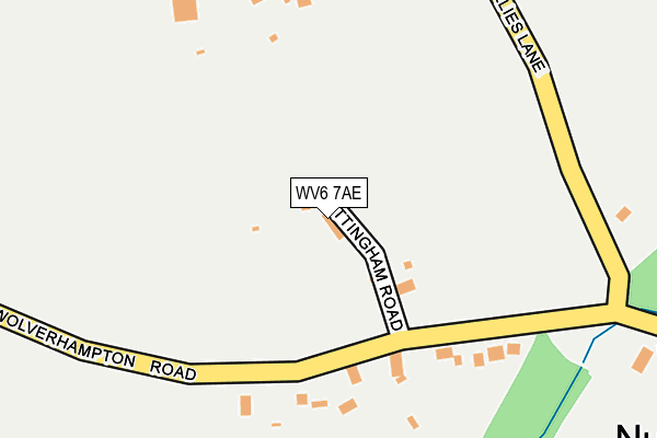 WV6 7AE map - OS OpenMap – Local (Ordnance Survey)