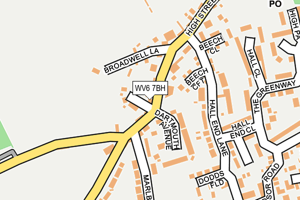 WV6 7BH map - OS OpenMap – Local (Ordnance Survey)