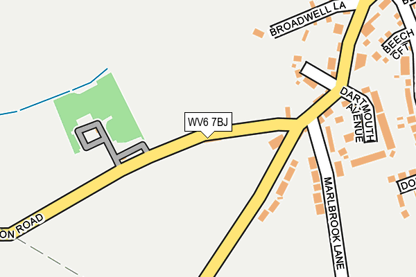 WV6 7BJ map - OS OpenMap – Local (Ordnance Survey)